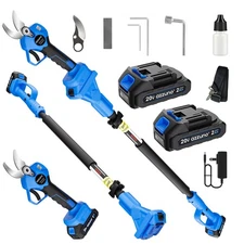 20V 2-IN-1 Electric Pole Pruning Shears: 1.4 Inch Cordless Long Handle Pruner...