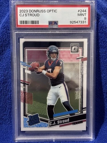 2023 Panini Donruss Optic Rated Rookie C.J. Stroud #244 Texans PSA 9 Football