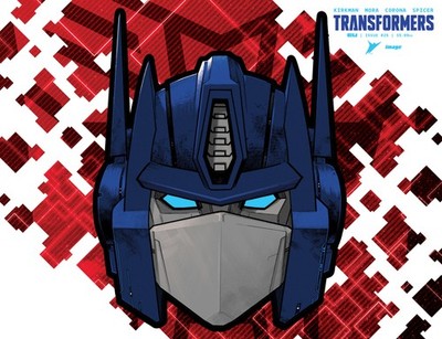  FOIL  TRANSFORMERS #25 (DIE-CUT MASK VARIANT)(2025) COMIC~ IMAGE SKYBOUND