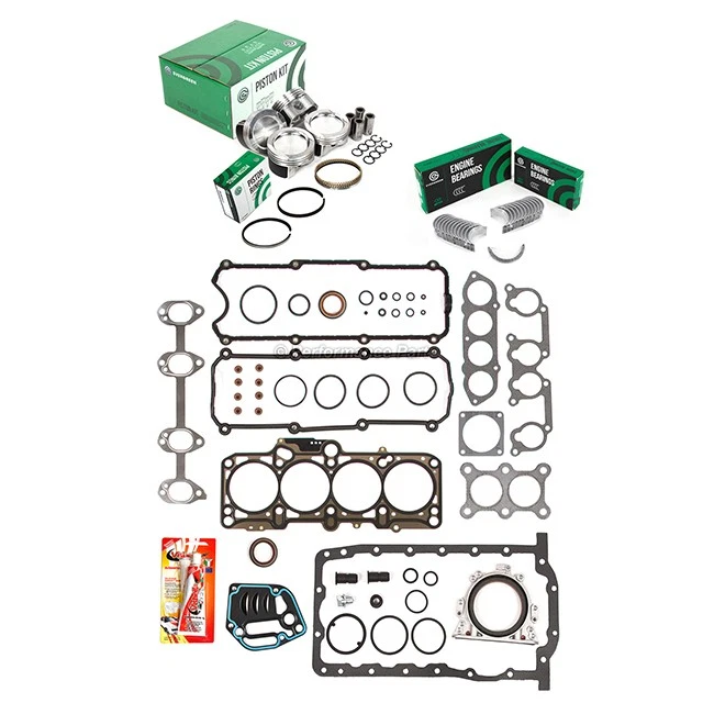 Juego completo de juntas rodamientos pistones 19 mm pasadores de muñeca aptos para Volkswagen 98-06 2,0 L Foto 2 de 4