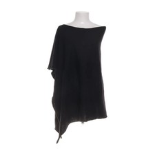 Cashmere, Poncho, Größe: ONE SIZE, Schwarz, Kaschmir, Einfarbig, Feinstrick #IlS