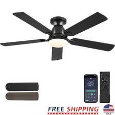 Ceiling Fan W/ Lights Remote Control Dimmable Quiet DC Motor Versatile 5-Blade