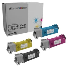 Toner Cartridge for Dell Color Laser 2150 & 2155 HY (Combo Set - 4pk)