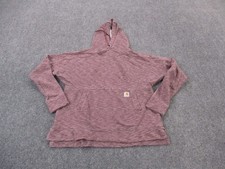 Carhartt Hoodie Sweatshirt Women M 8 10 Purple Relaxed Outdoor Workwear Logo