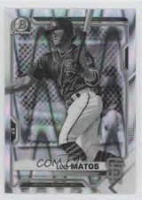 2021 Bowman Draft Chrome Black & White RayWave Refractor Luis Matos #BDC-5 0j8f