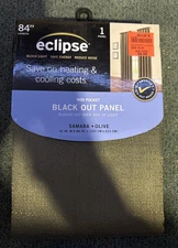 Eclipse Blackout Rod Pocket Panel 42" X 84" Olive Green NEW IN PACKAGE