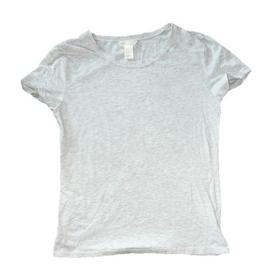 H&M Basic Light Gray Short Sleeve Women's T-Shirt M Knit Casual Crew