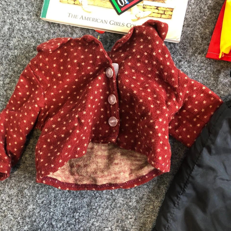 American Girl Doll Kit Kittredge Outfit Cheerleader Skirt Cardigan LOT - Image 4 of 4