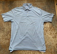 Peter Millar Summer Comfort Polo Shirt Mens XL Striped Golf Stretch EUC