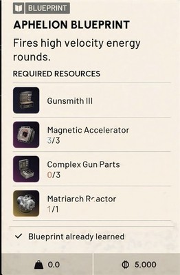 Arc Raiders Aphelion Blueprint   Günstig & Schnell   Zuverlässiger Verkäufer