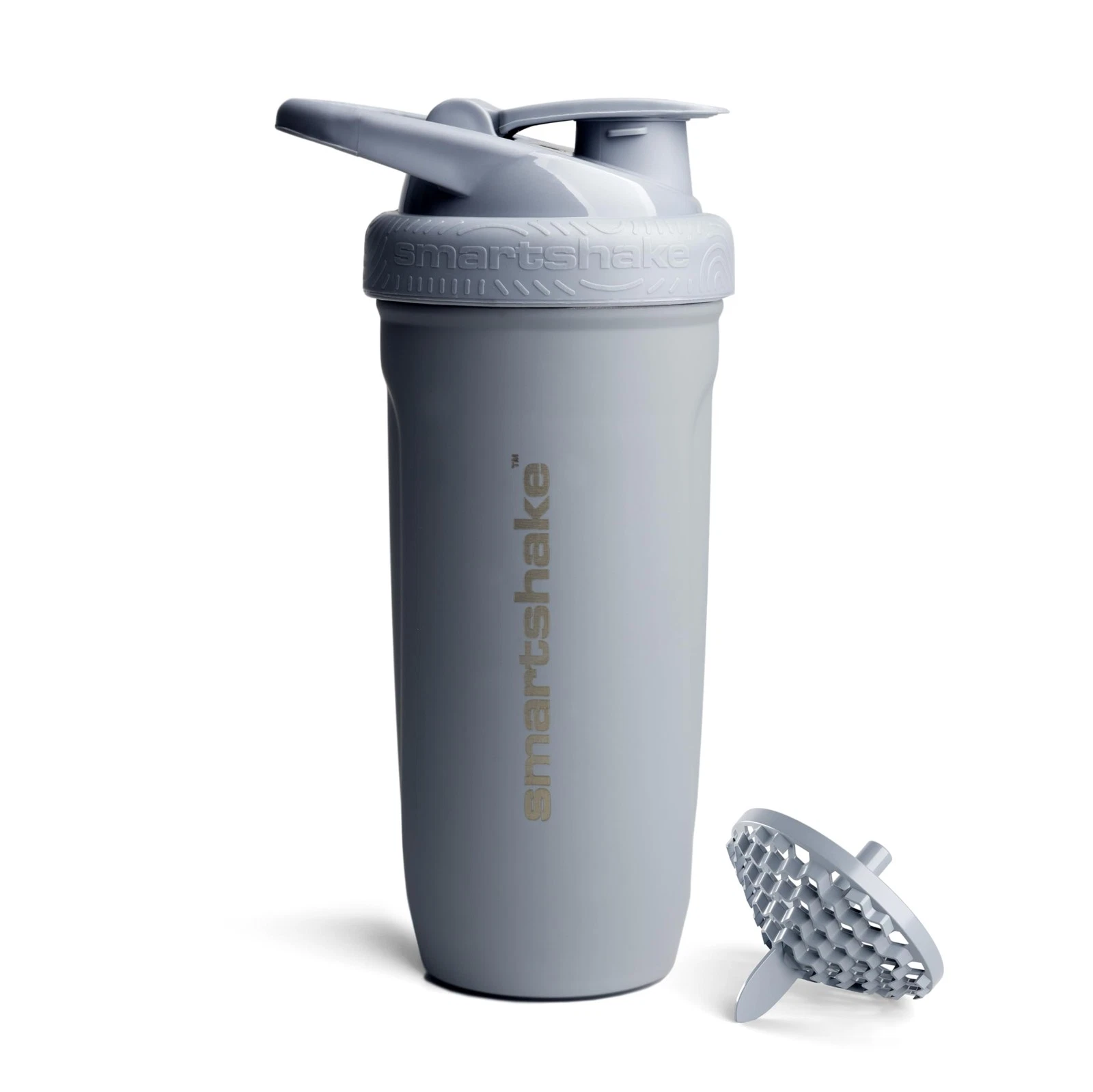 900ml Stainless Steel Protein Shaker Bottle Leak Proof Ergonomic Design Gray