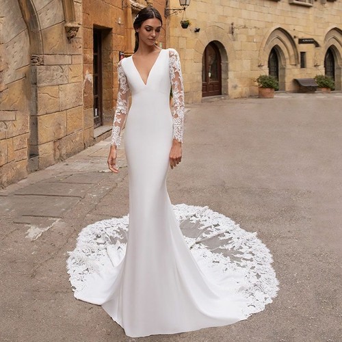Mermaid Dress Wedding Lace Appliques 