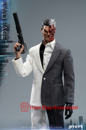 MTOYS 1/6 Scale MS013 Batman Two-Face 2 Heads Action Figure In Stock - Picture 9 of 12