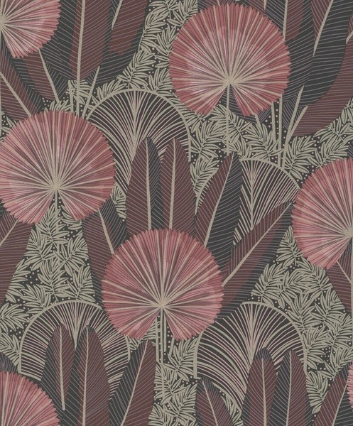 5,07 €/Qm / Tapete Grandeco Asperia A 54702 Floral Blumen Lila Gold Metallic-image