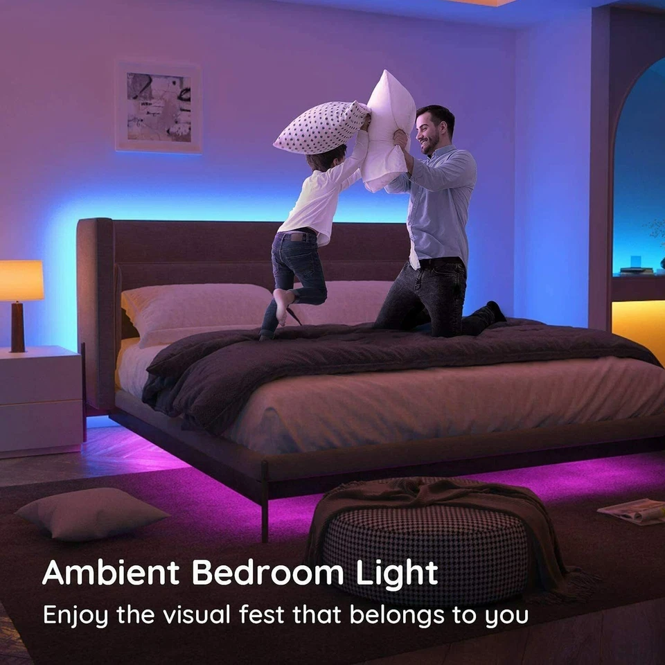 32.8ft RGB LED Strip Light Kit 600 LEDs Adhesive LED Tape Light for Home Decor - Image 2 of 4