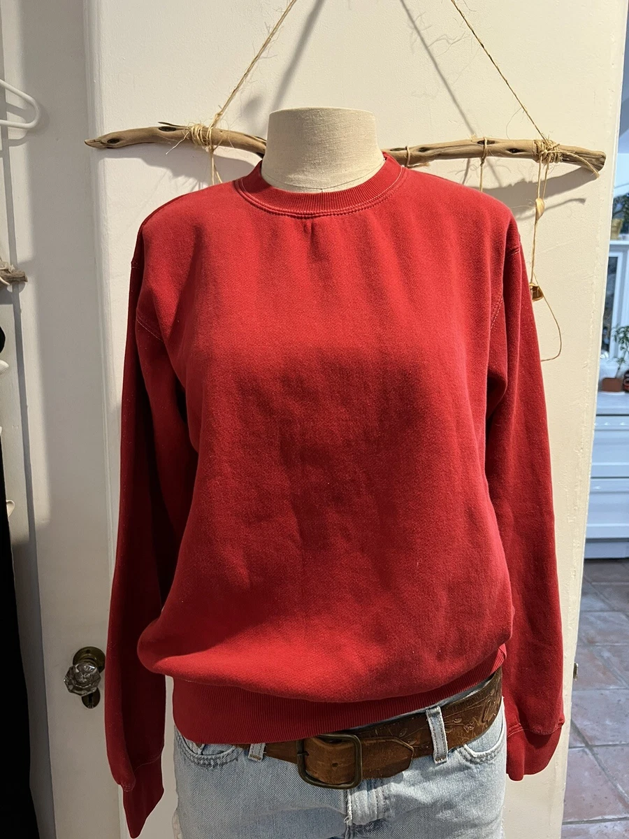 John Galt Brandy Melville Solid Red Sweatshirt One Size eBay