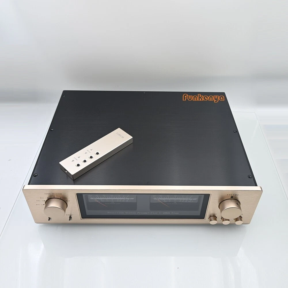 Reference C2860 Plus Hi-End HiFi VU Meter Preamplifier Home Audio