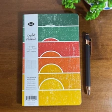 Denik Layflat Journal Notebook 144 Lined Pages 5.25 x 8.25 Rainbow Colors 70lb