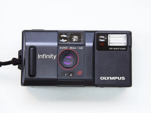 Olympus Infinity AF-1 35mm 2.8 Zuiko Lens Point Shoot Film Camera TESTED