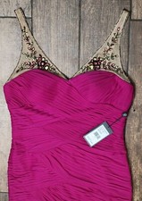 adrianna papell dress Silk Beaded Sleeveless Fit & Flare 10 Nwt