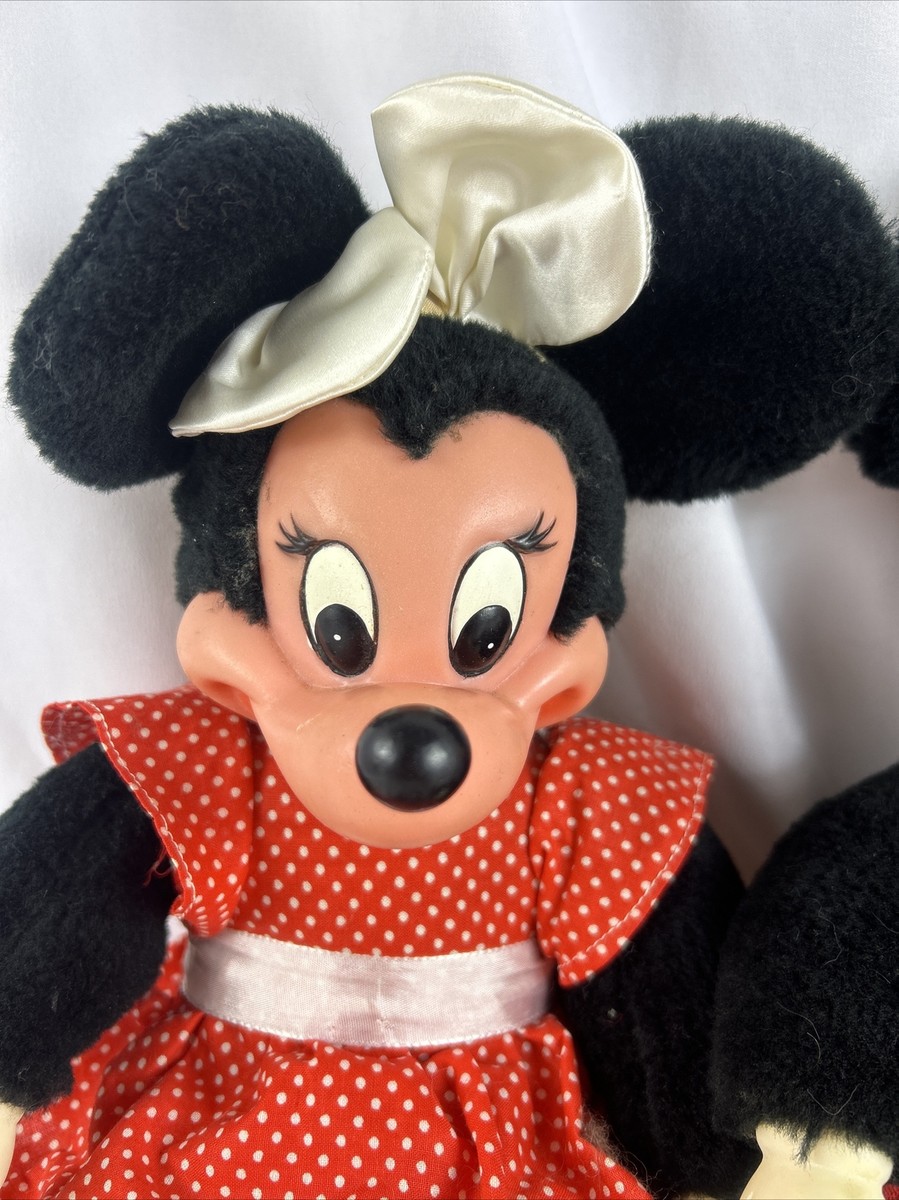 Walt Disney Mickey And Minnie Mouse Plush 16” Vintage