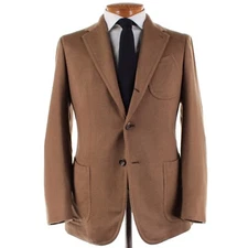Stile Latino NWT Cashmere Blend Sport Coat Size 48R (38R US) In Brown