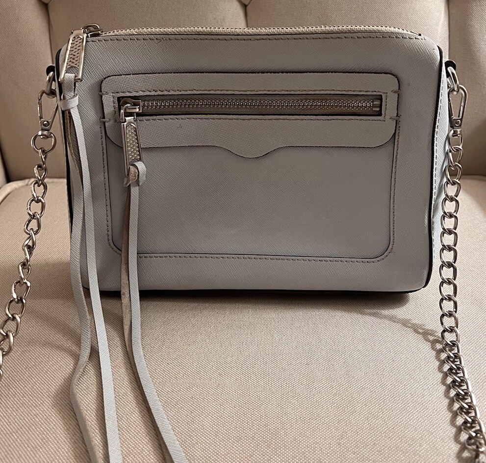 Rebecca minkoff grey with leather shoulder straps Megan Small Shoulder Bag – Rebecca Minkoff main image 4