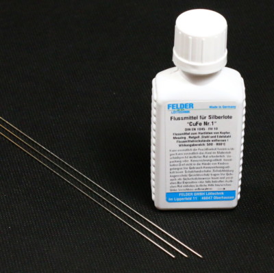 3 X Silver Solder Rods L-Ag55Sn 1 Mm Diameter 500 Mm Long For Brazing 55% Silver