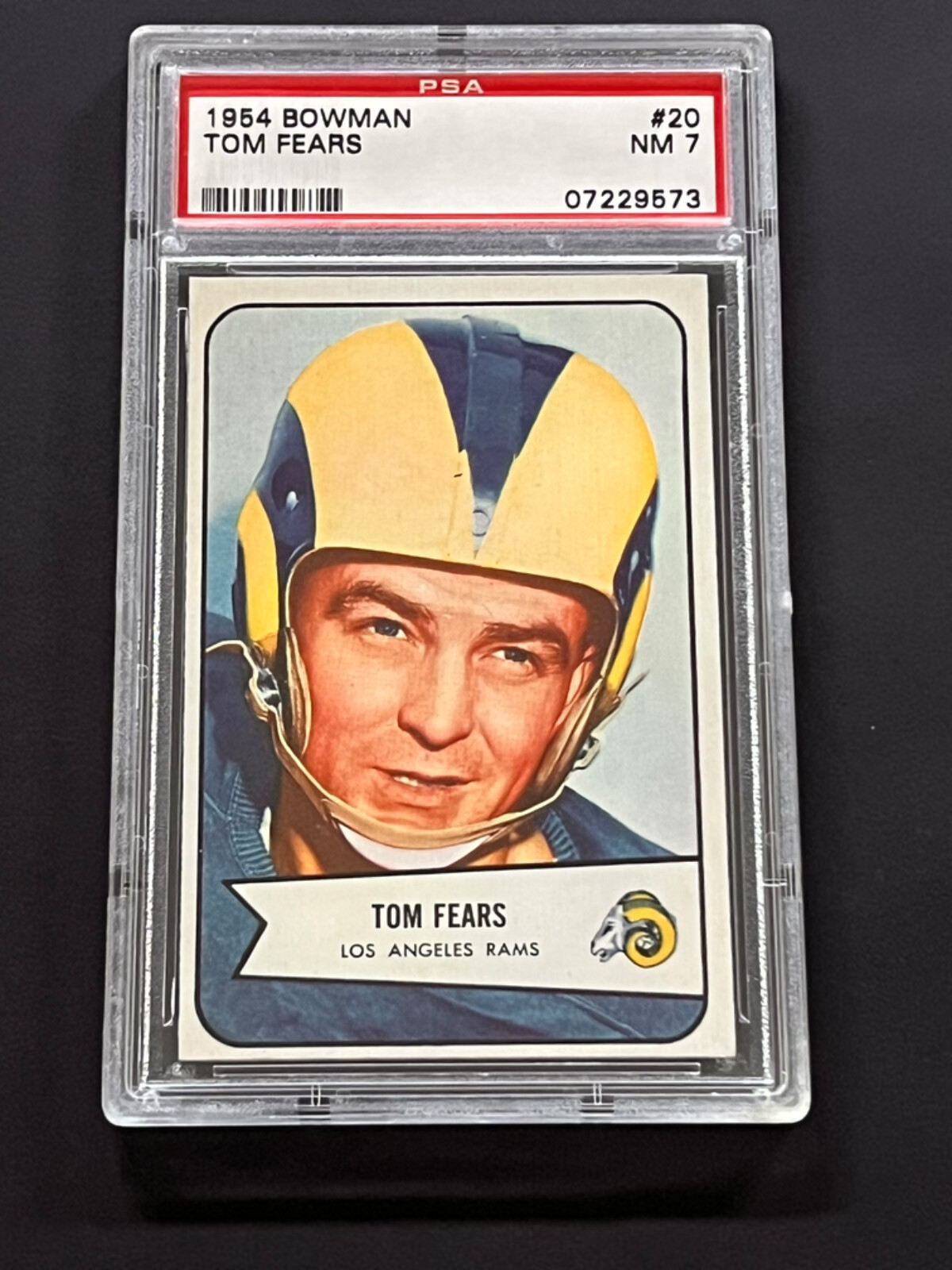1954 Bowman #20 Tom Fears PSA 7