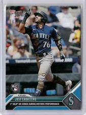 🟦 JOSE CABALLERO Rookie 1st Home Run 2023 Topps Now #326 Mariners BLUE 25/49