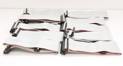 (Lot of 10) 24'' 50-Pin SCSI Internal Ribbon Flat Cable F/F 3-Connector 2 Device.