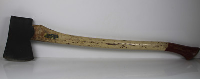 Fine User Vintage Trustworthy Double Bevel 30-1/2'' L Axe Inv#DR88