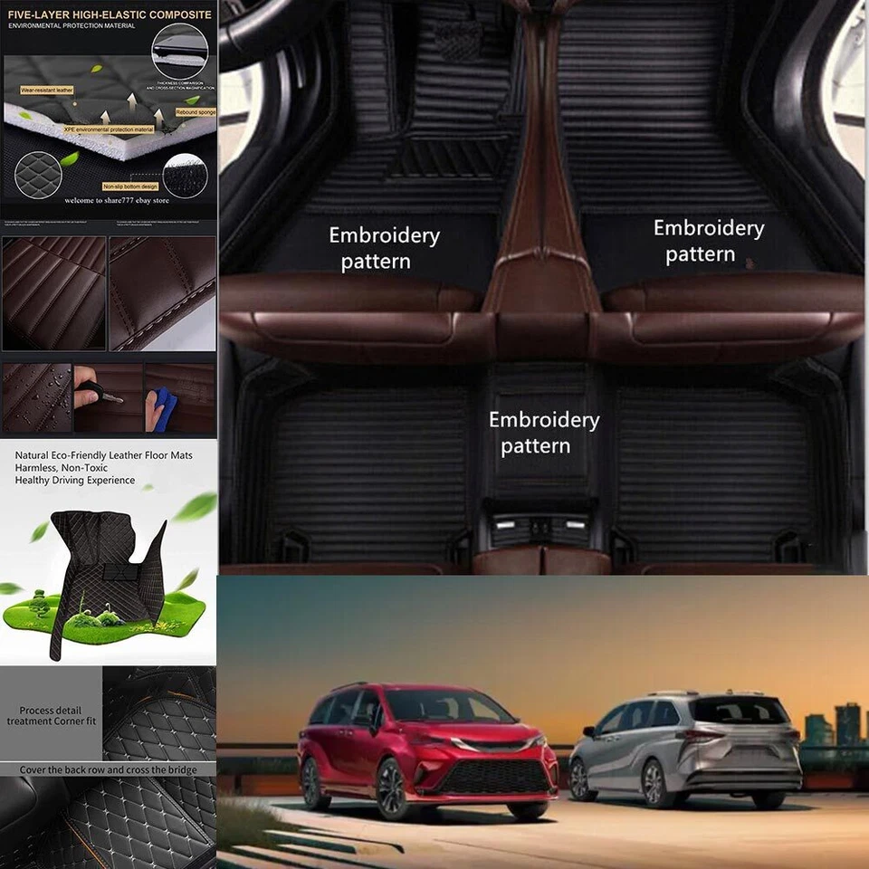 Car Floor Mats Carpets For Toyota 4Runner 1995-2025 Waterproof Liners Hand Made - image 4 of 4