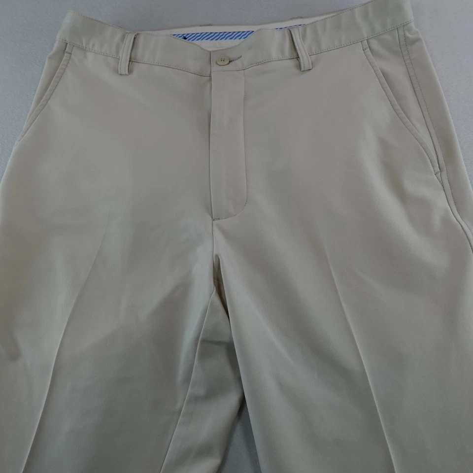 Мужские спортивные штаны Footjoy FJ 34x29 цвета слоновой кости хаки эластичные Chino Performance для гольфа - Изображение 3 из 4