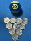 1976 Bicentennial Kennedy Half Dollar Clad - Lot of 10 Coins - Good Condition