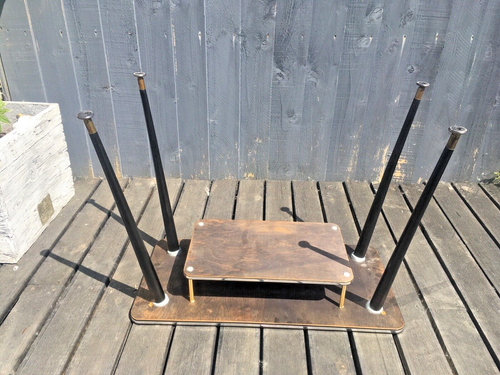 MID CENTURY DANSETTE RETRO FAUX WOOD FORMICA COFFEE SIDE TABLE SHELF 60'S 70'S - Picture 4 of 13