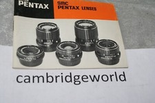 PENTAX ASAHI SMC PENTAX 40 PAGE LENS GUIDE ORIGINAL GENUINE PENTAX