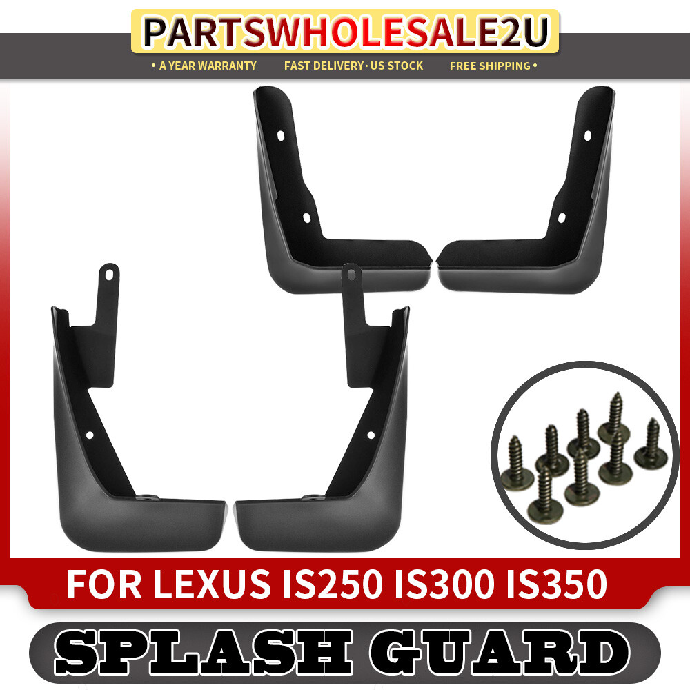 4pcs Splash Guards Mud Flaps Mudflaps for Lexus IS350 2014 2015 2016