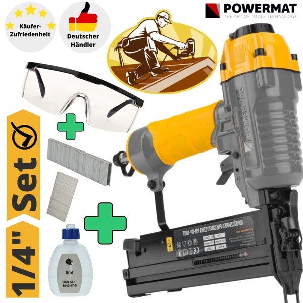 Druckluftnagler Tacker Druckluft KlammergeräT Nagelpistole Klammern Kombitacker-image