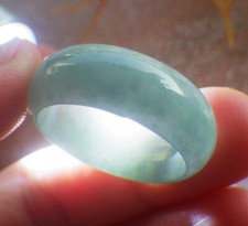 Video Certified Green 100 A JADE Jadeite Circle RING USA. 10.25    688223 AS