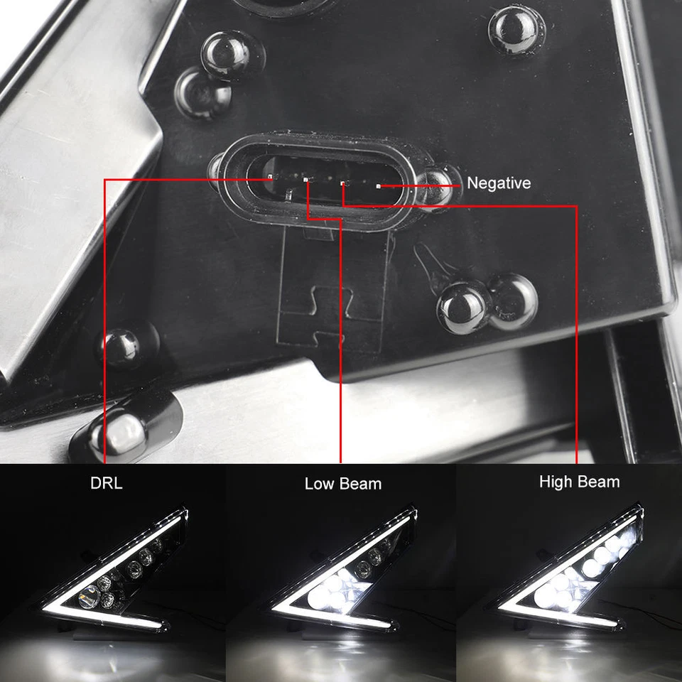 For Polaris RZR PRO XP & RZR Turbo R 20-24 Daytime Running Light LED Headlights - Image 2 of 4