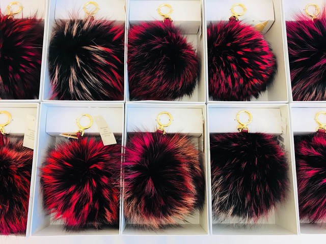 michael kors pom keychain