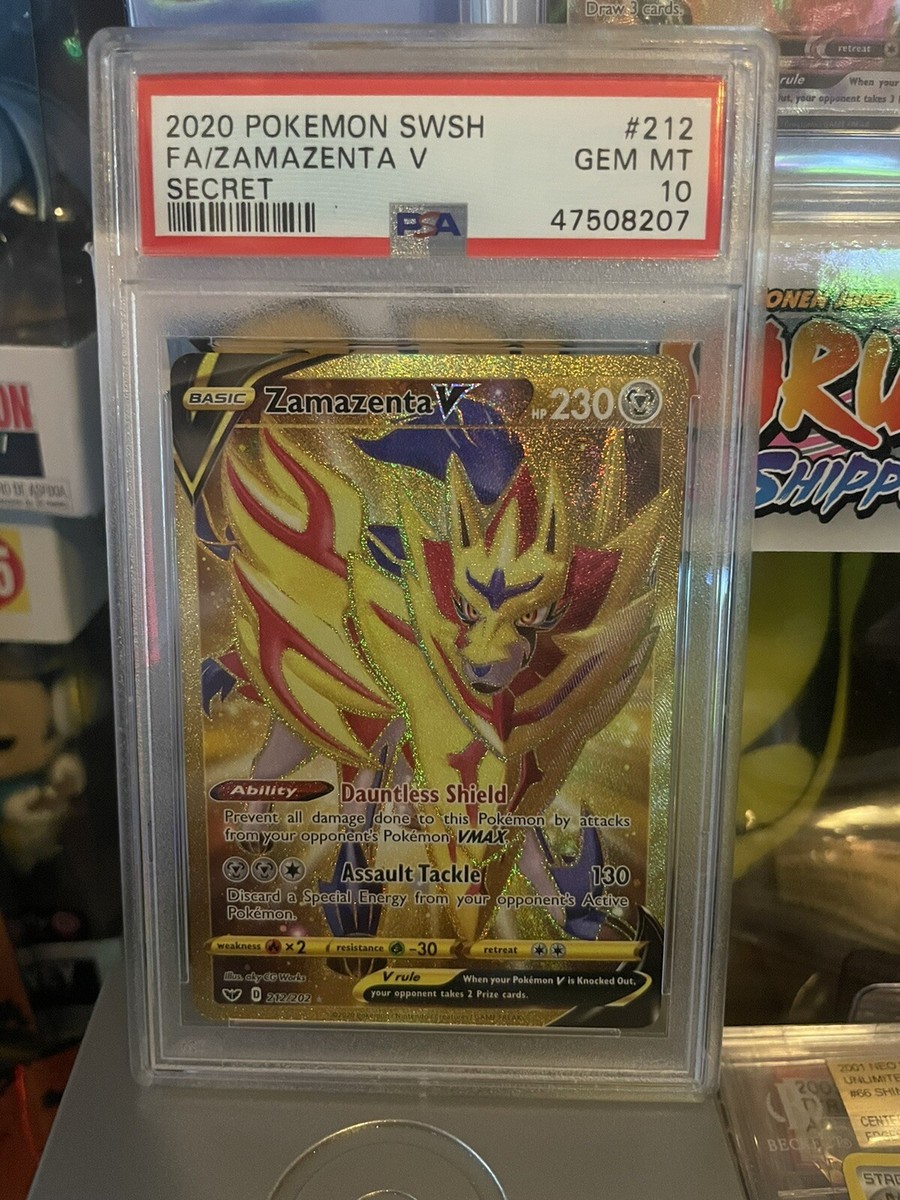 Pokémon TCG Zamazenta V Sword & Shield Base Set 212/202 Holo