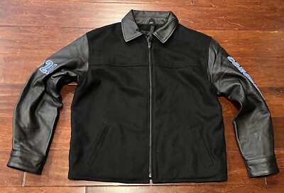 All American Quarter Horse Congress 2021 Black Mens XXS Wool Leather Jacket Coat