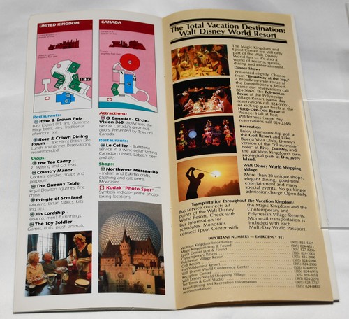 Libro guía central EPCOT 1985 nave espacial Earth Journey Into Imagination Living Seas - Imagen 20 de 24