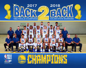 Golden State Warriors 18 Back 2 Back Nba Champs Premium Team Poster Print Ebay