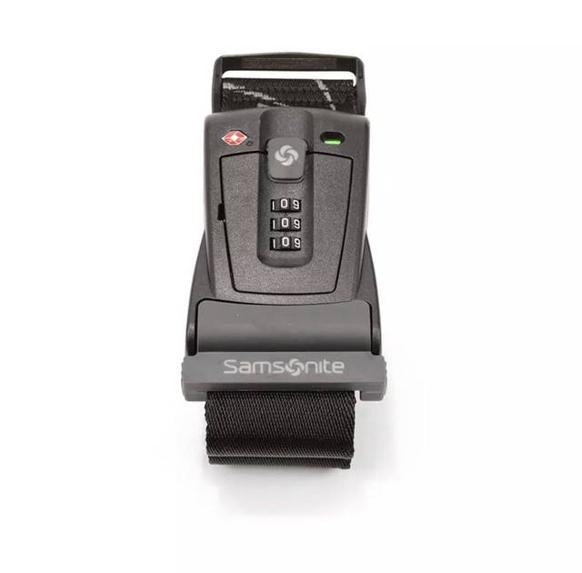 Samsonite 3 Dial Combination Luggage Strap With Buckle Black for sale