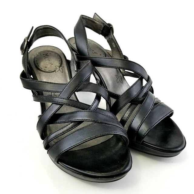 Mudd Adalia Shoes Strappy Sandals High Heels Black Women's Size 9 | eBay