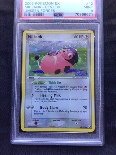 Pokemon Cards: EX Unseen Forces Reverse Holo: Miltank 42/115 PSA 9 - Foto 2 di 6