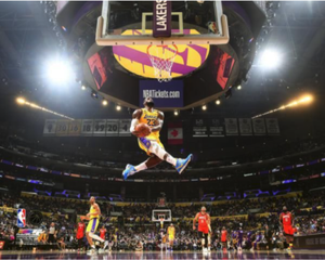 Lebron James Baseball Los Angeles Lakers O Dunk Nao Assinada Foto Imagem 8x10 Ebay